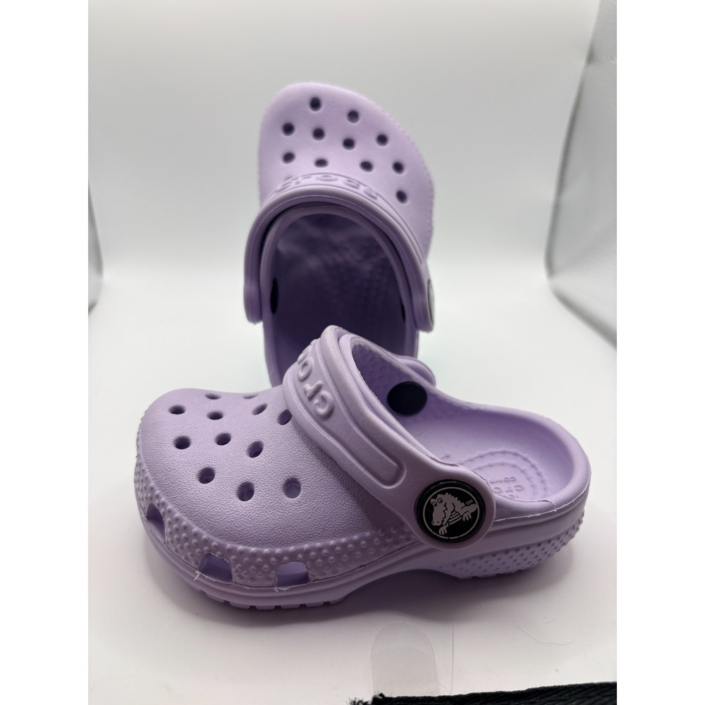 Gently Loved Girls Crocs Mules - Purple Sz 5